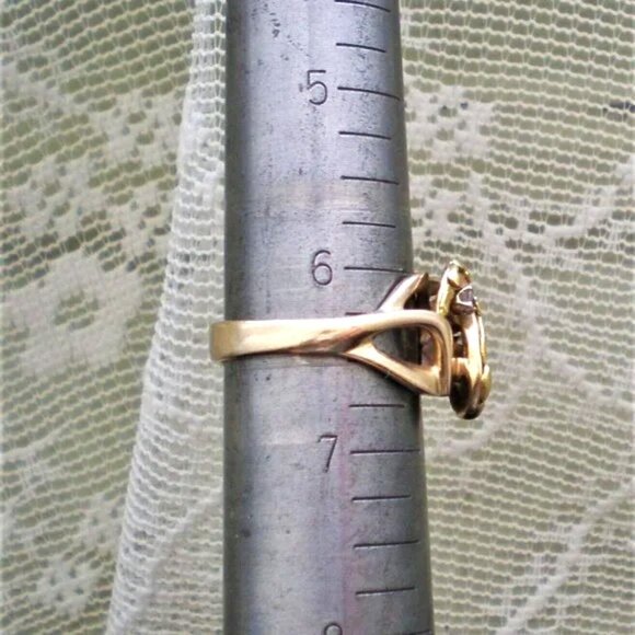 Designer Solid 14K Yellow Gold Real 22K Gold Nugget Diamond Cluster Ring - Picture 12 of 12